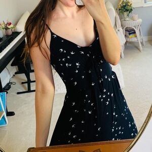 Purple Snow with White Bird Print Top Or Mini Dress